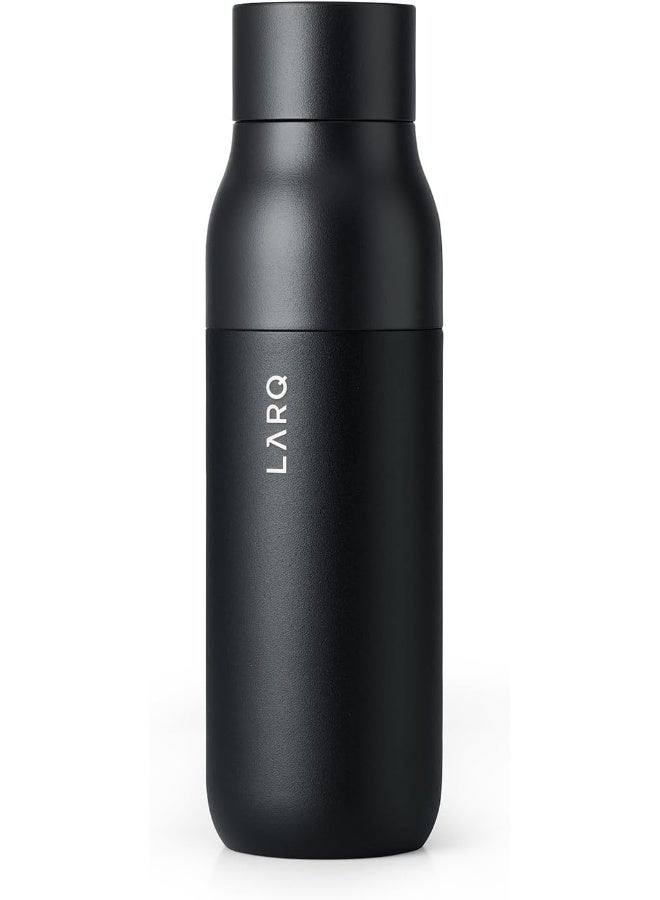 LARQ Bottle - Self-Cleaning And Insulated Stainless Steel Water With Award-Winning Design Uv Sanitizer 17Oz Obsidian Black - Image 1
